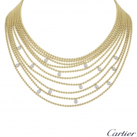 Cartier Bi-Colour Gold Diamond Draperie Necklace